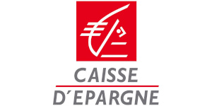 Logo de la caisse d'épargne et son arbre de noël.