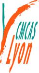 Logo de la CMCAS de Lyon et son arbre de noël.