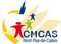 Logo de la CMCAS des Hauts de France et son arbre de noël.