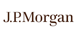 Logo de JP Morgan et son arbre de noël.