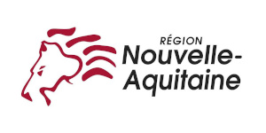Logo de la région Nouvelle Aquitaine et son arbre de noël.