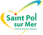 Logo de la ville de Saint Pol sur Mer et son arbre de noël.