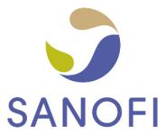 Logo de l'entreprise pharmaceutique Sanofi et son arbre de noël.
