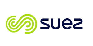 Logo de l'entreprise SUEZ et son arbre de noël.